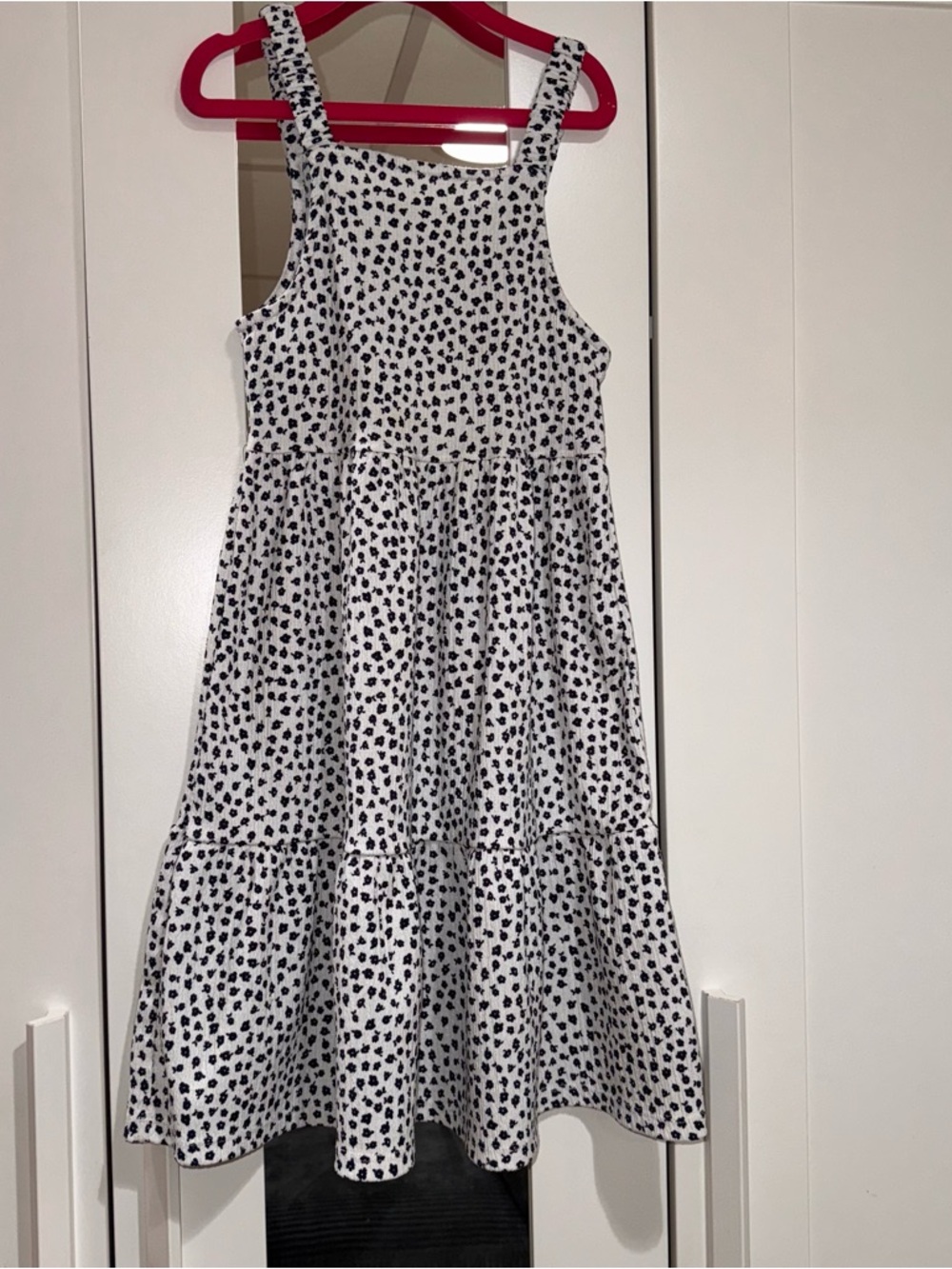 Zara White Dress with Black Spot Print